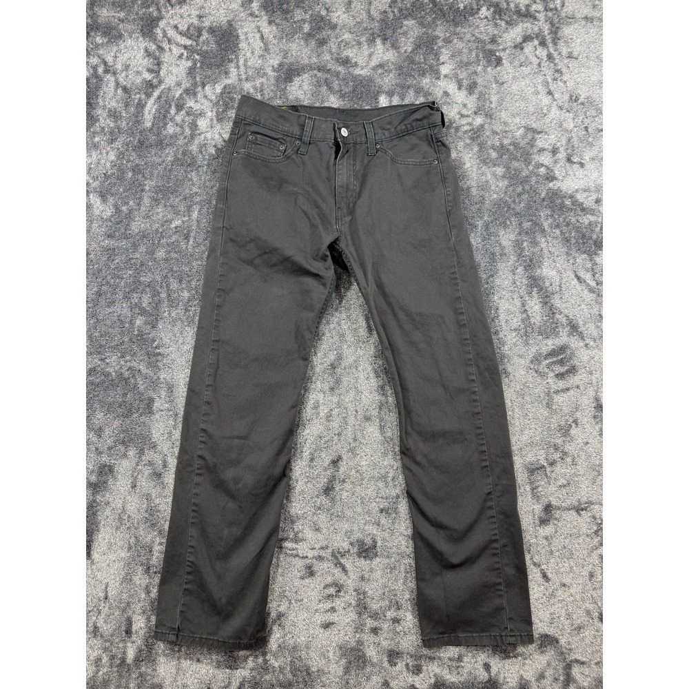 Levi 513 Mens 30x30 Black Denim Straight Leg Casual Jeans